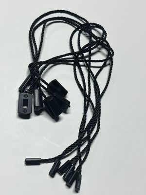 OEM ব্যাগ ব্যাগ হ্যাং ট্যাগ লক স্ট্রিং দাম ট্যাগ ফাস্টেনার কালো