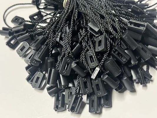 OEM ব্যাগ ব্যাগ হ্যাং ট্যাগ লক স্ট্রিং দাম ট্যাগ ফাস্টেনার কালো