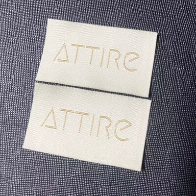0.4mm Thickness Woven Clothing Labels Featuring Iron On Backing Perfect for Custom Logo Branding on Apparel and Textiles