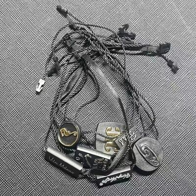 Rectangle Black Hang Tag String Thickness 0.2mm Quantity 100 Pieces Essential for Tagging Clothing Items and Accessories