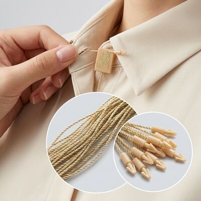Unique And Eye-catching Plastic Tag Fastener Embossed Technic Ideal Clothing Tagging Durable Secure Attachment Solutions